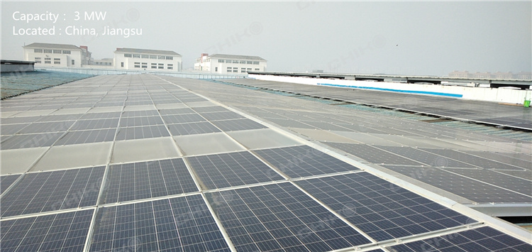 江蘇常州3MW-晨科太陽能BIPV防水光伏支架項(xiàng)目